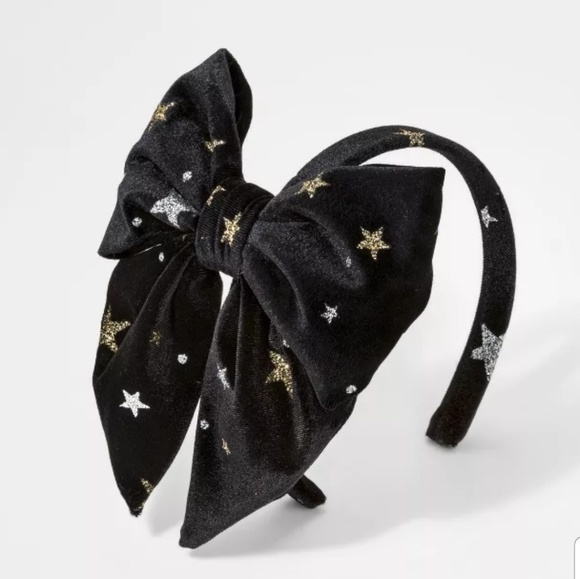 Girl's Velvet tail bow headband - Picture 1 of 1
